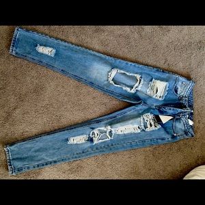 Boohoo mom blue jeans